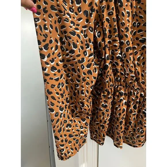 Eloquii ruched puff sleeve v neck with tie blouse EUC 20W - Picture 3 of 6